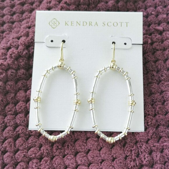 Kendra Scott Mixed Metal Essie Earrings NEW - Picture 1 of 3